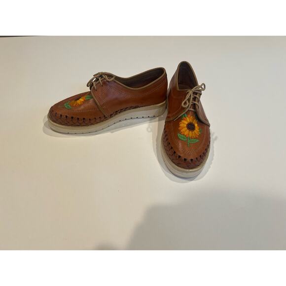 Leather Sunflower Women's Loafers - Picture 2 of 5